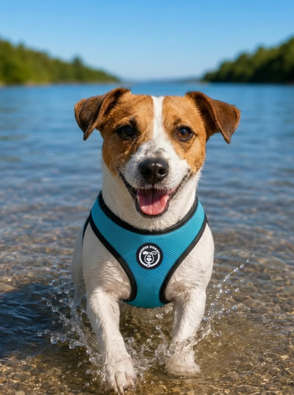 Azul Turquesa Arnés Body Personalizado Perro y Gato
