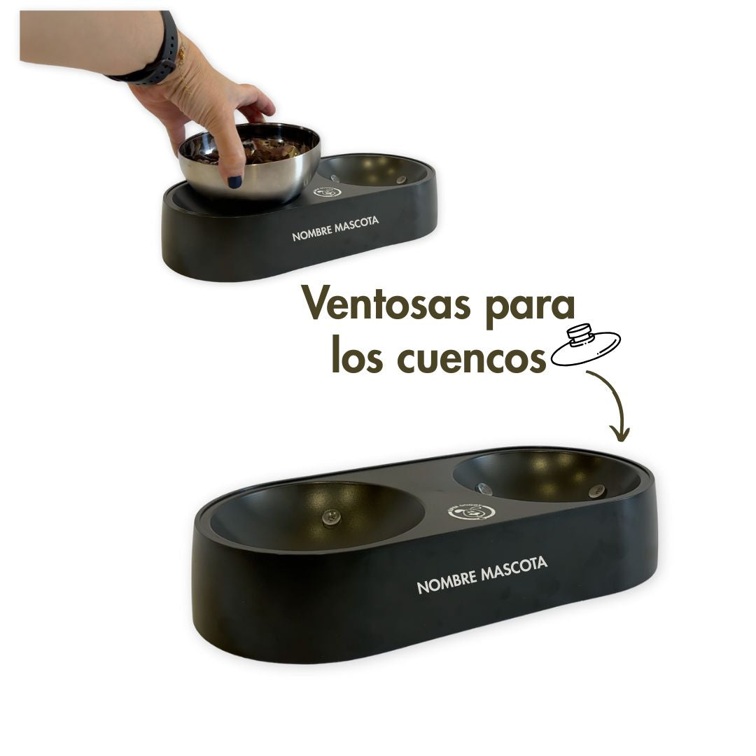Cuenco de acero inoxidable del comedero SUPER DOGGY, higiénico, duradero y apto para lavavajillas, ideal para perros pequeños y gatos