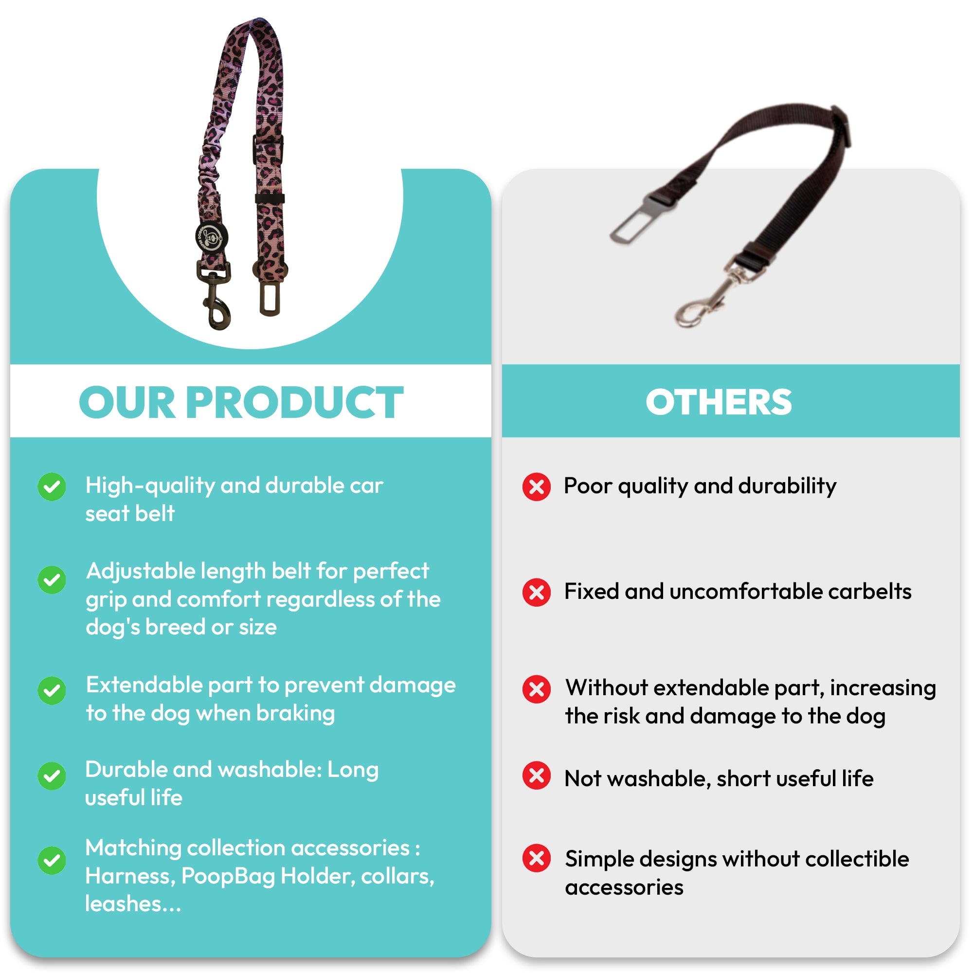 Correa Perro Coche Homologado | Diseño Único y Seguro