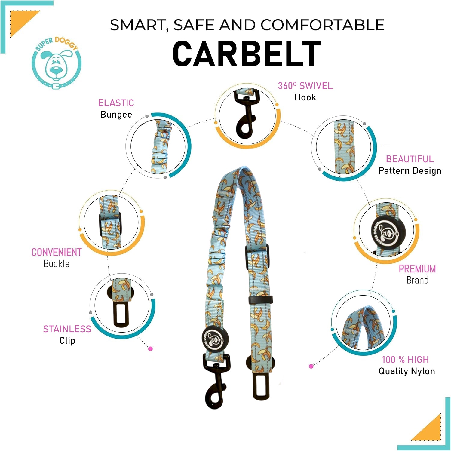 Cinturón de Seguridad Perro Coche | Diseño Exclusivo