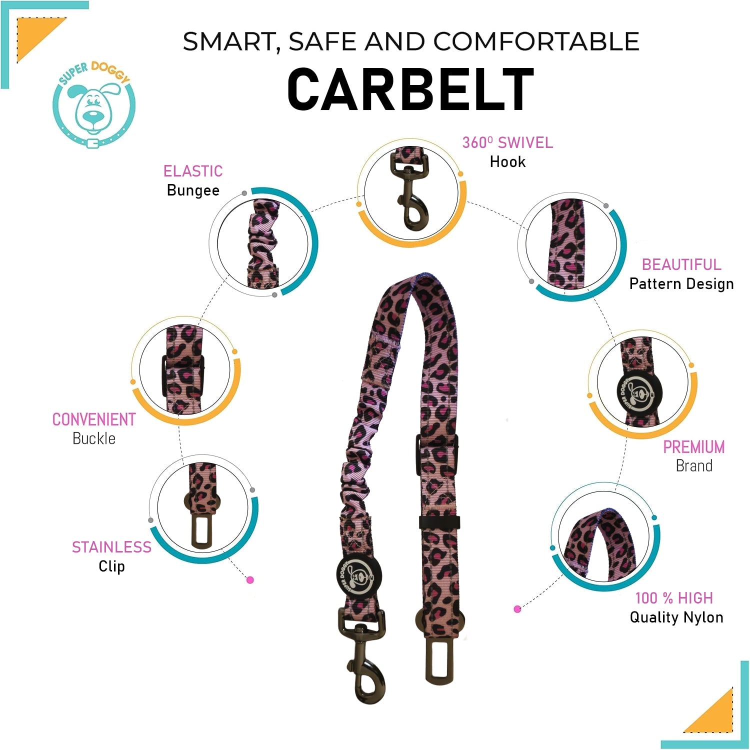 Correa Perro Coche Homologado | Diseño Único y Seguro