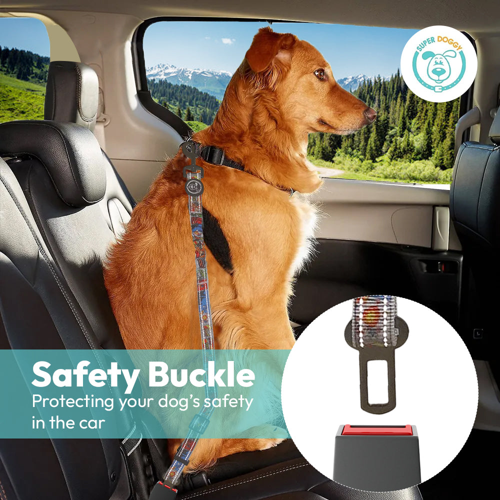 Arnés para Coche Perro | Diseño Cómic Ajustable