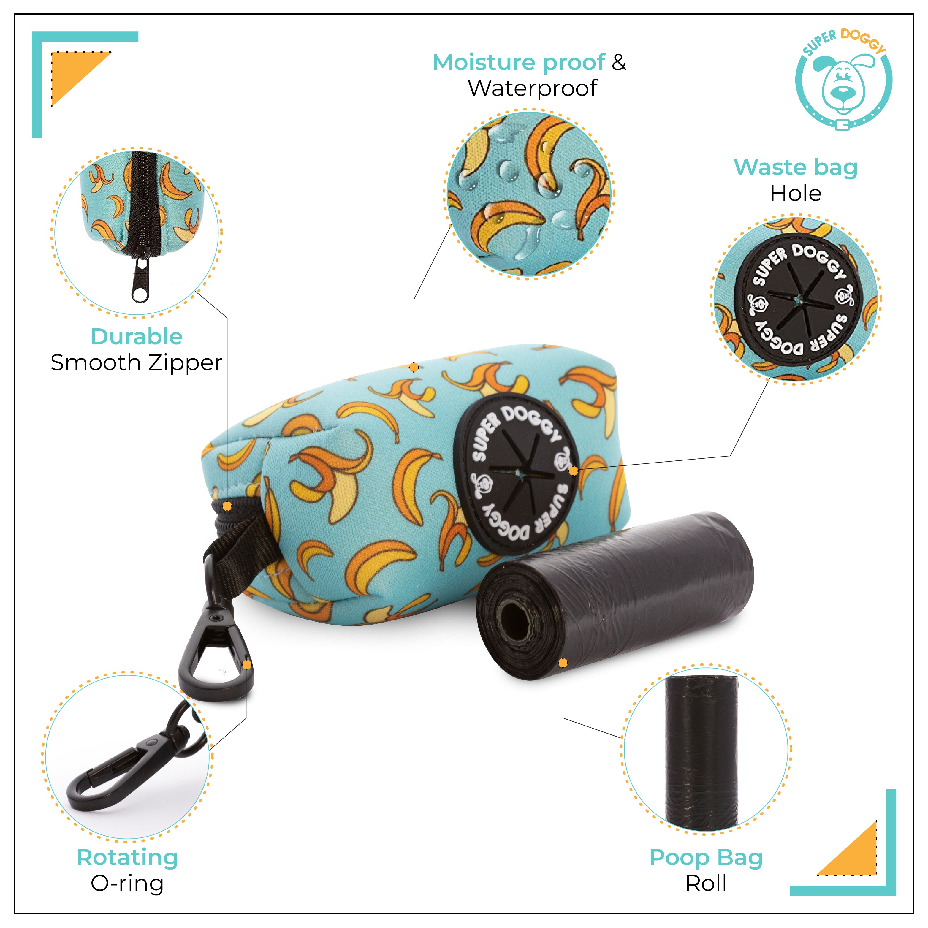 Porta Bolsas Blue Bananas