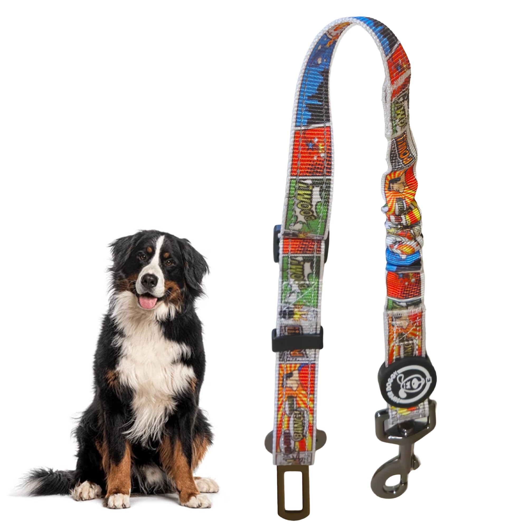 Arnés para Coche Perro | Diseño Cómic Ajustable