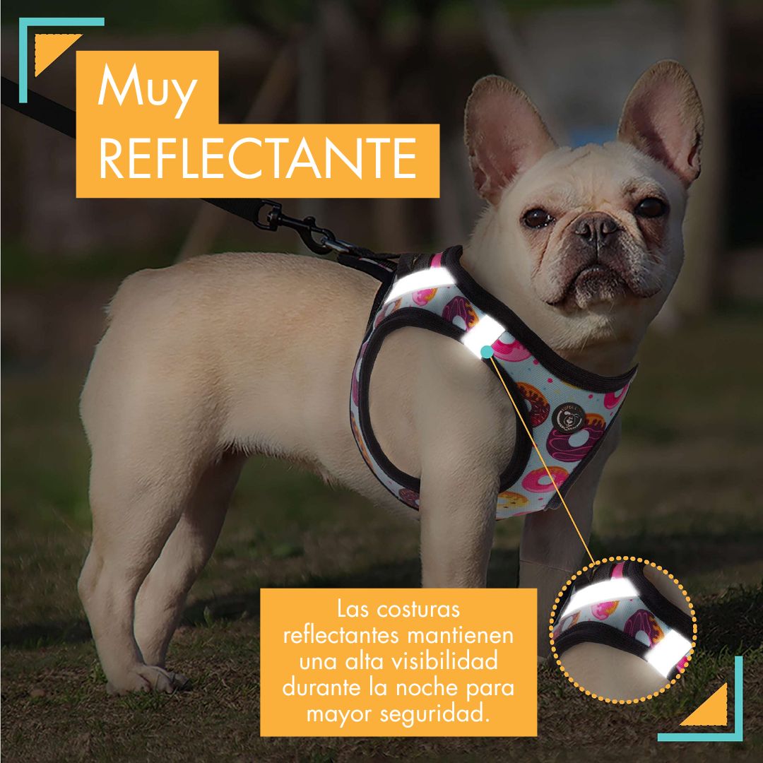 arneses, body, donuts, donas, arnes, personalizado, perros, accesorios, paseos, perro, super doggy