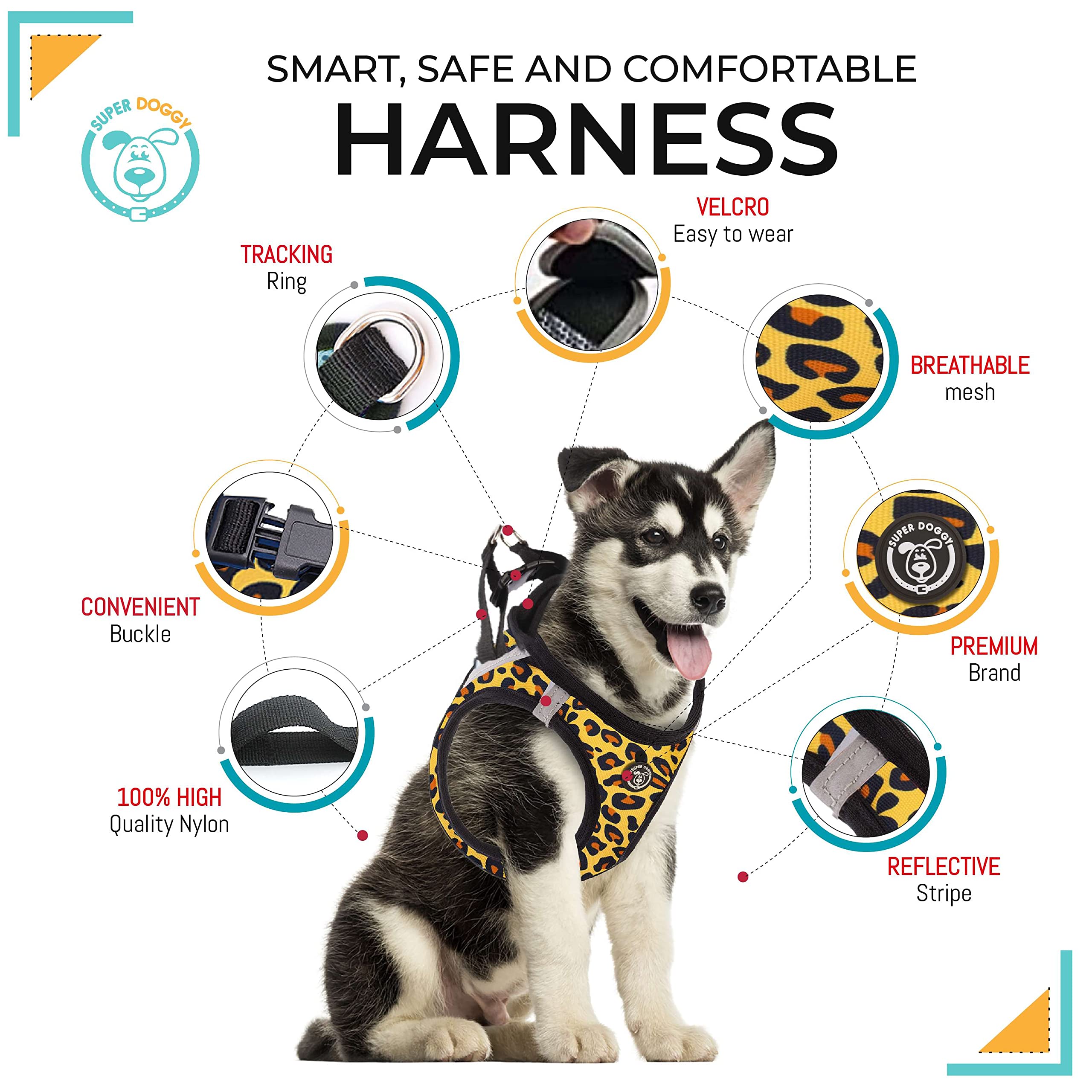 arneses, leopardo, leopard, body, arnes, personalizado, perros, accesorios, paseos, perro, super doggy