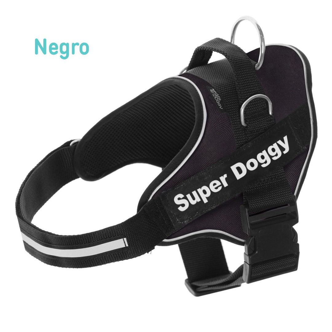 personaliza el Arnés Pro Negro de tu perro con su nombre