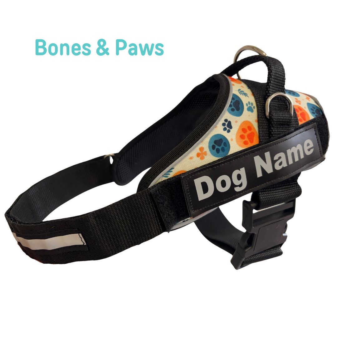 personaliza el Arnés Pro Bones and Paws de tu perro con su nombre