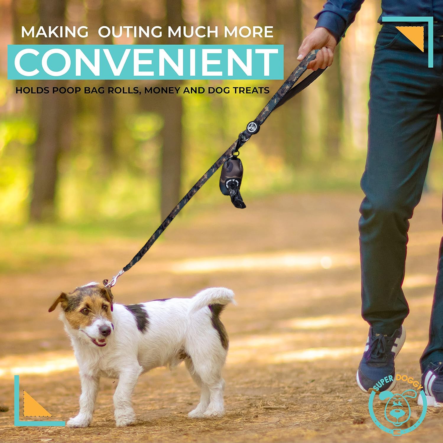 portabolsas, camuflaje, arnes, personalizado, perros, accesorios, paseos, perro, super doggy