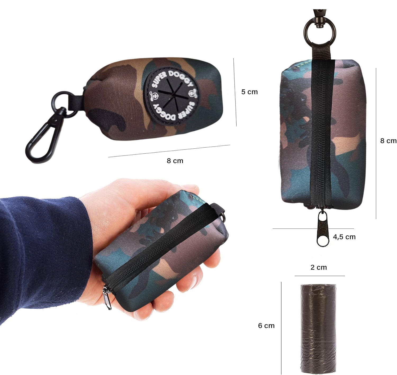 portabolsas, camuflaje, arnes, personalizado, perros, accesorios, paseos, perro, super doggy