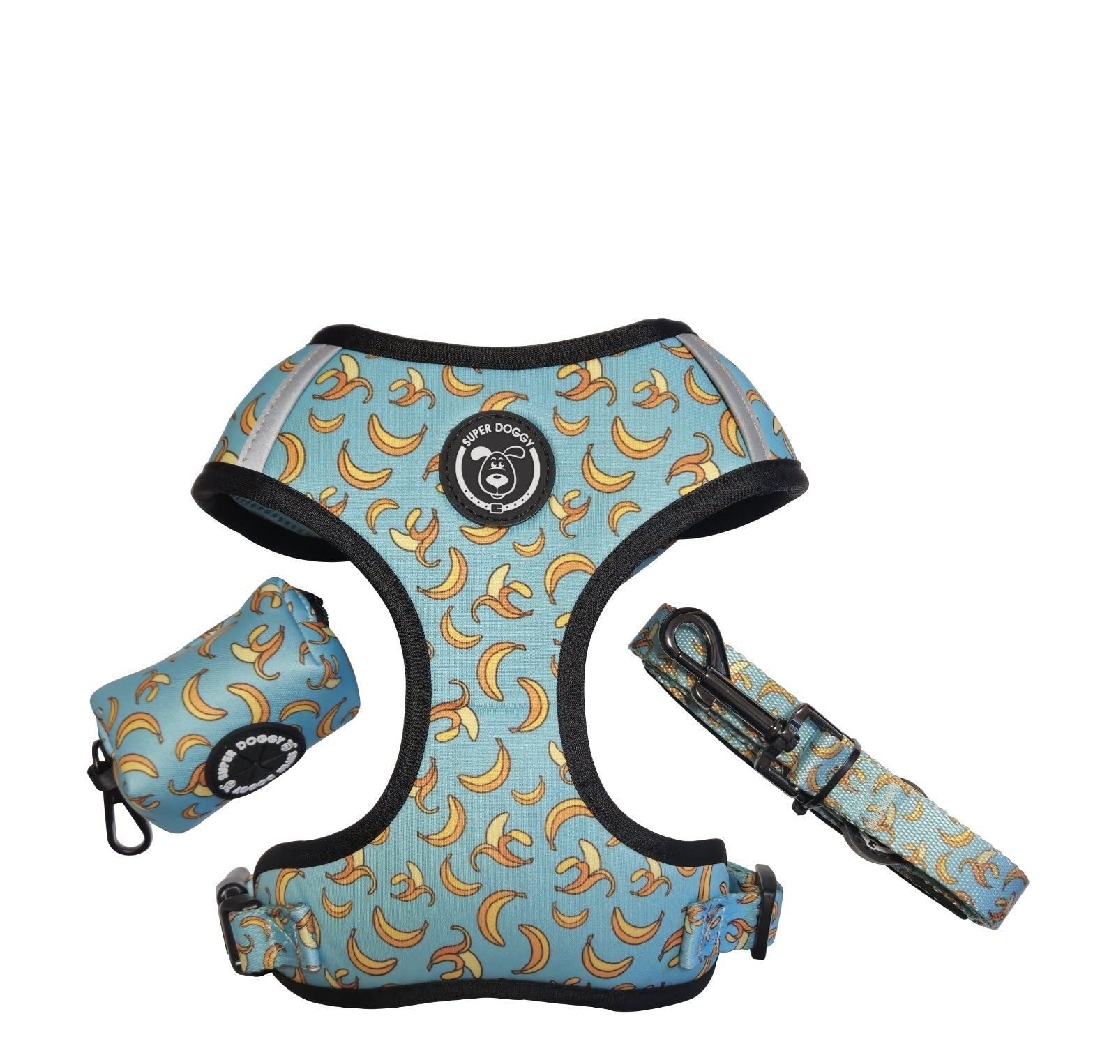 Arnés Ajustable Perro Pequeño | Diseño Blue Bananas