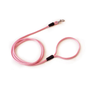 Correa para perro cordón de 6 mm rosa