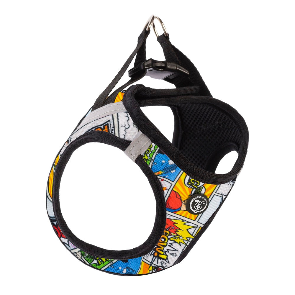 arneses, comic, superheroes, body, arnes, personalizado, perros, accesorios, paseos, perro, super doggy