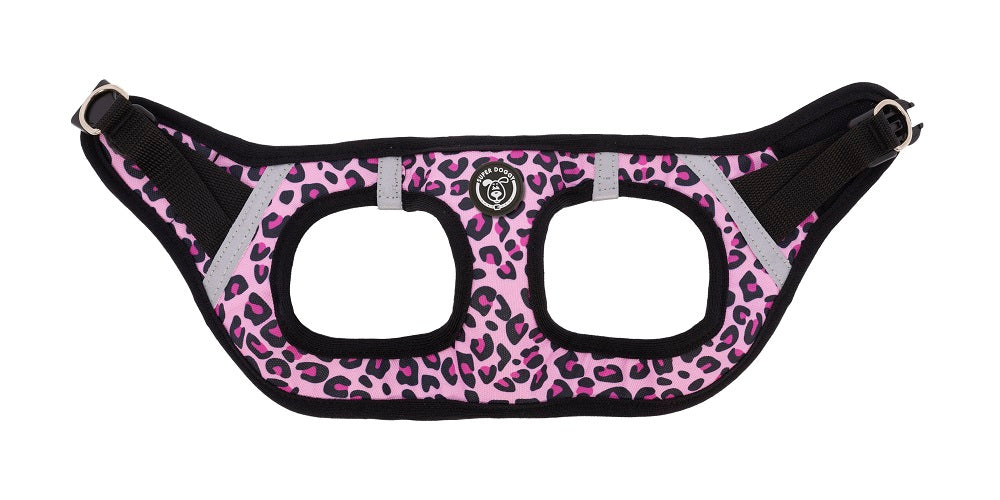 arneses, leopardo, rosa, leopard, rosa, body, arnes, personalizado, perros, accesorios, paseos, perro, super doggy