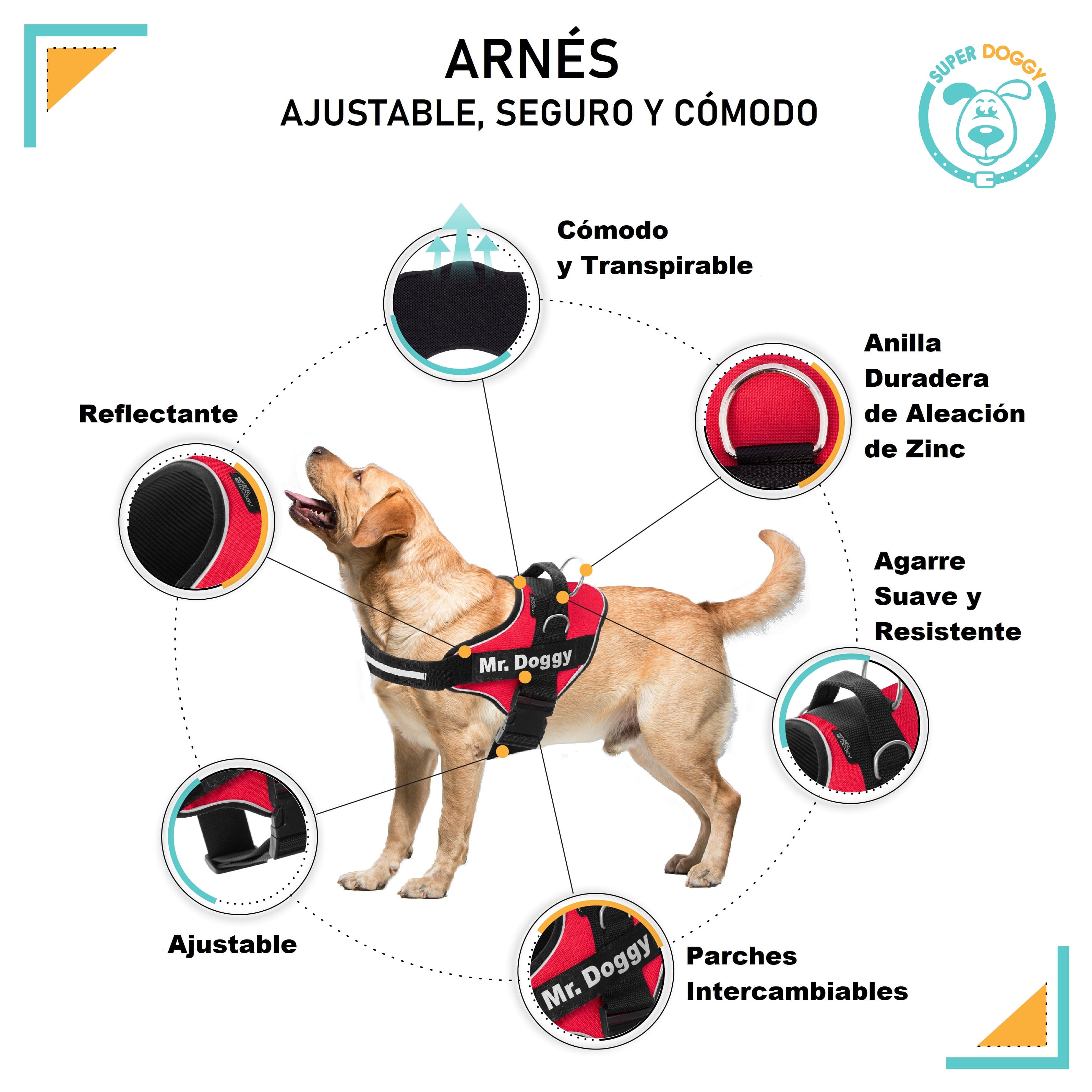 arneses, personalizados, pro, rojo, arnes, personalizado, perros, gatos, gato, accesorios, paseos, perro, super doggy