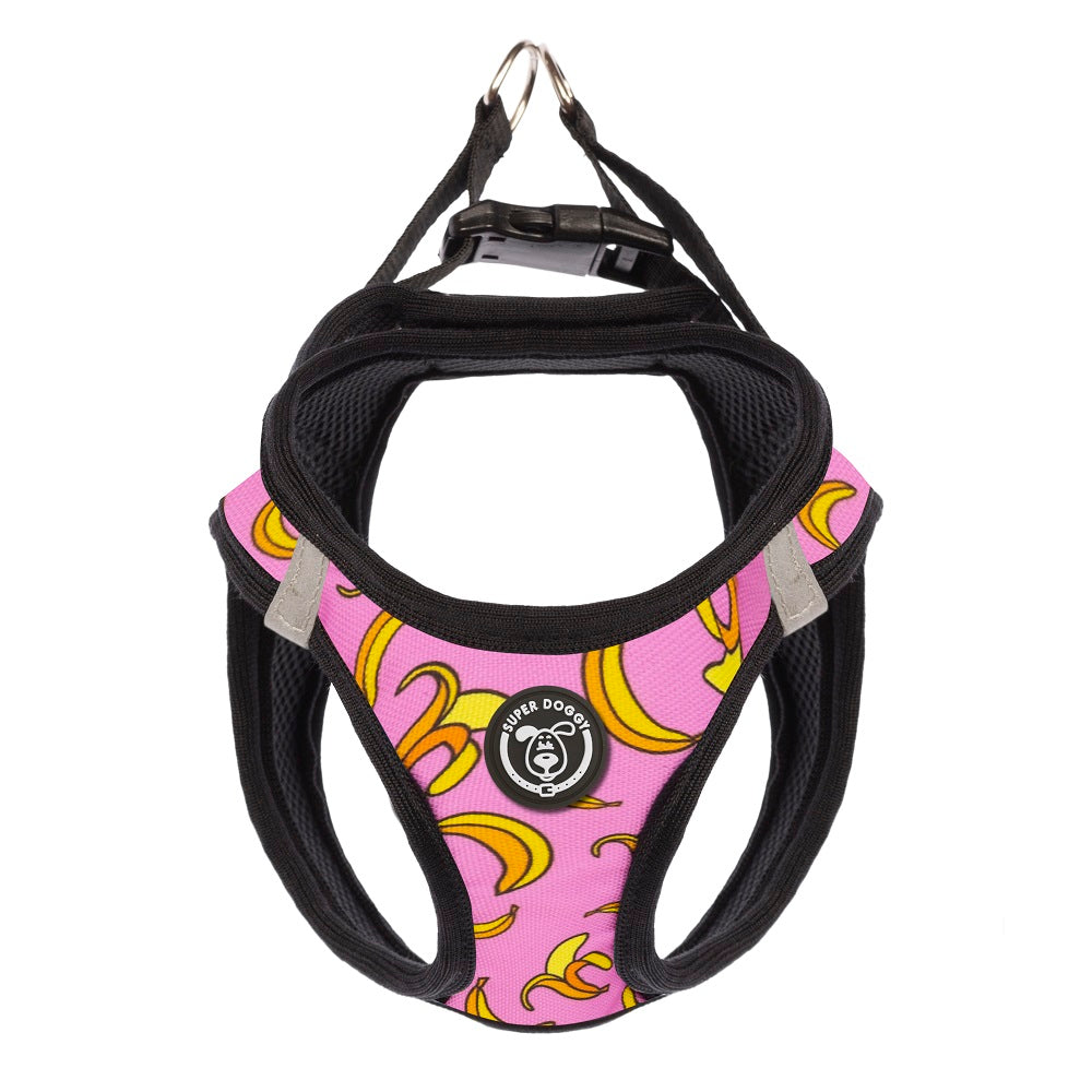 arneses, pink, bananas, rosa, rosado, body, arnes, personalizado, perros, accesorios, paseos, perro, super doggy