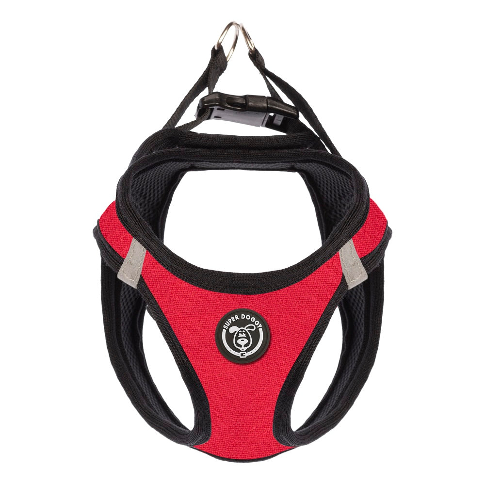 arneses, rojo, body, arnes, personalizado, perros, accesorios, paseos, perro, super doggy