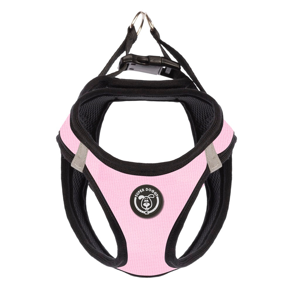 arneses, rosa, rosado, body, arnes, personalizado, perros, accesorios, paseos, perro, super doggy