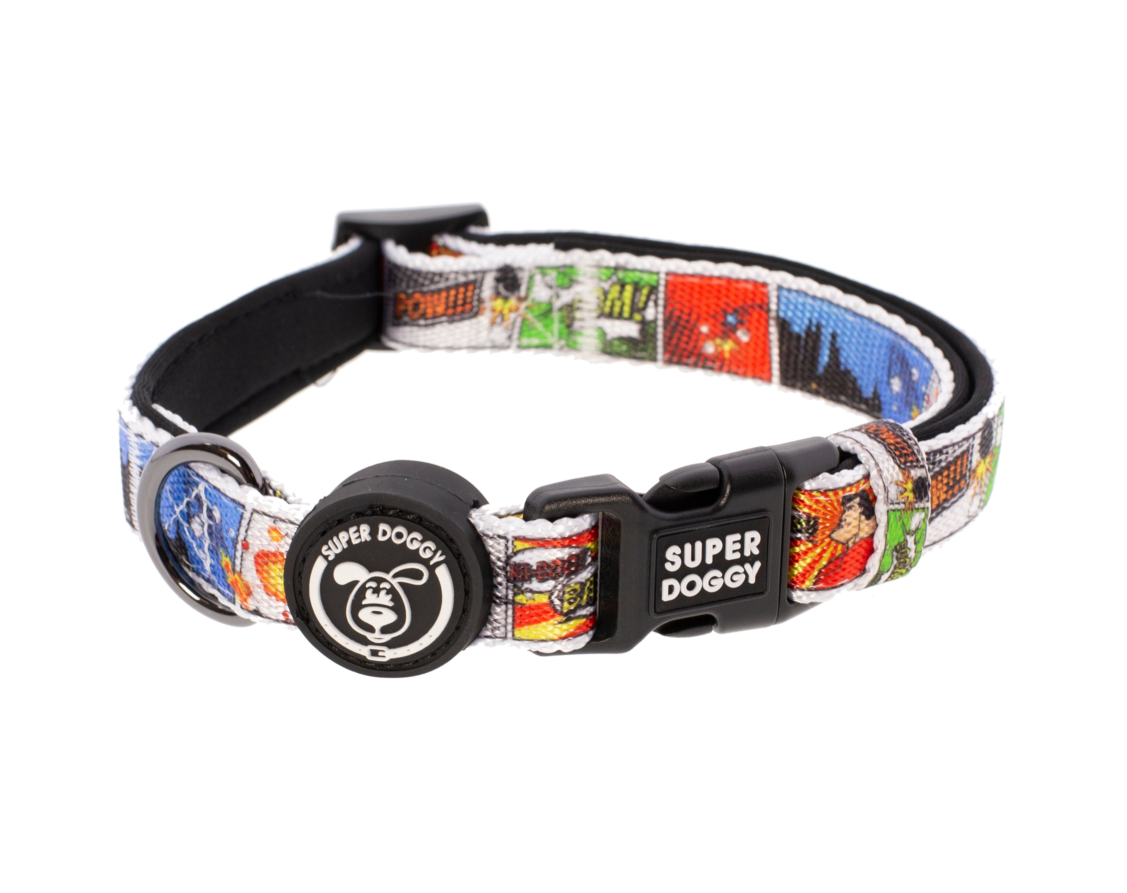 collar, comic, arnes, personalizado, perros, accesorios, paseos, perro, super doggy
