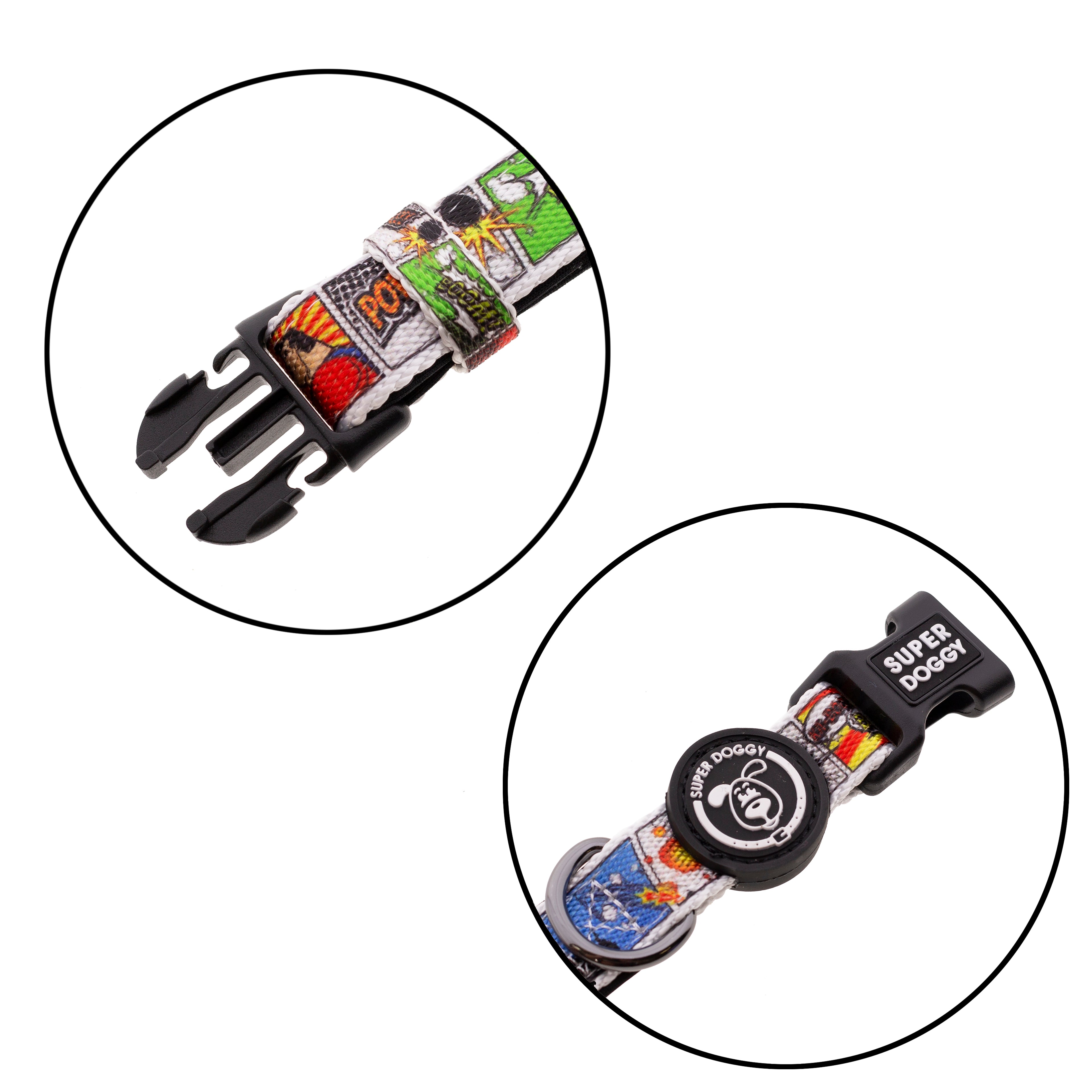 collar, comic, arnes, personalizado, perros, accesorios, paseos, perro, super doggy