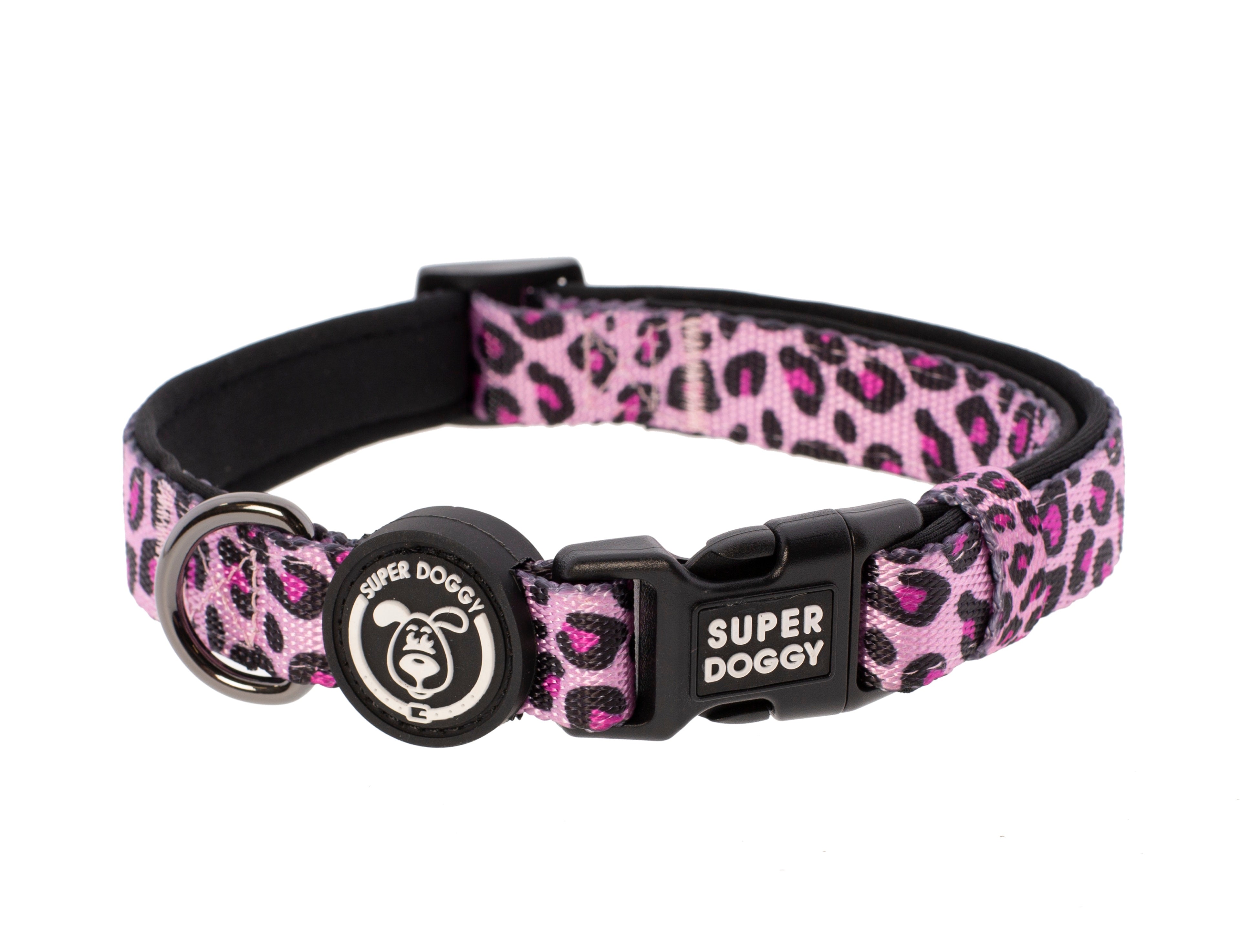 collar, leopardo, rosa, pink, leopard, arnes, personalizado, perros, accesorios, paseos, perro, super doggy