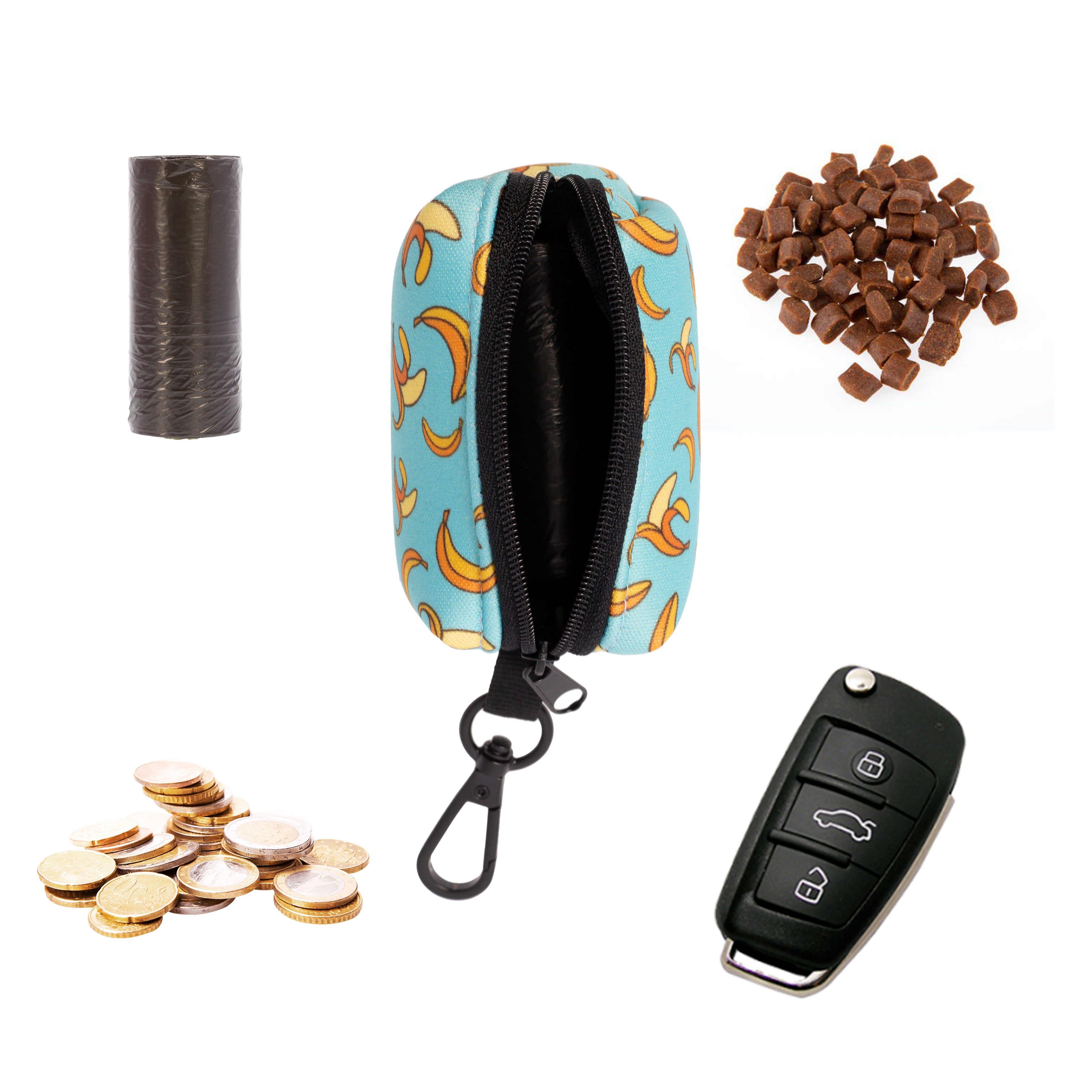 portabolsas, blue, bananas, arnes, personalizado, perros, accesorios, paseos, perro, super doggy