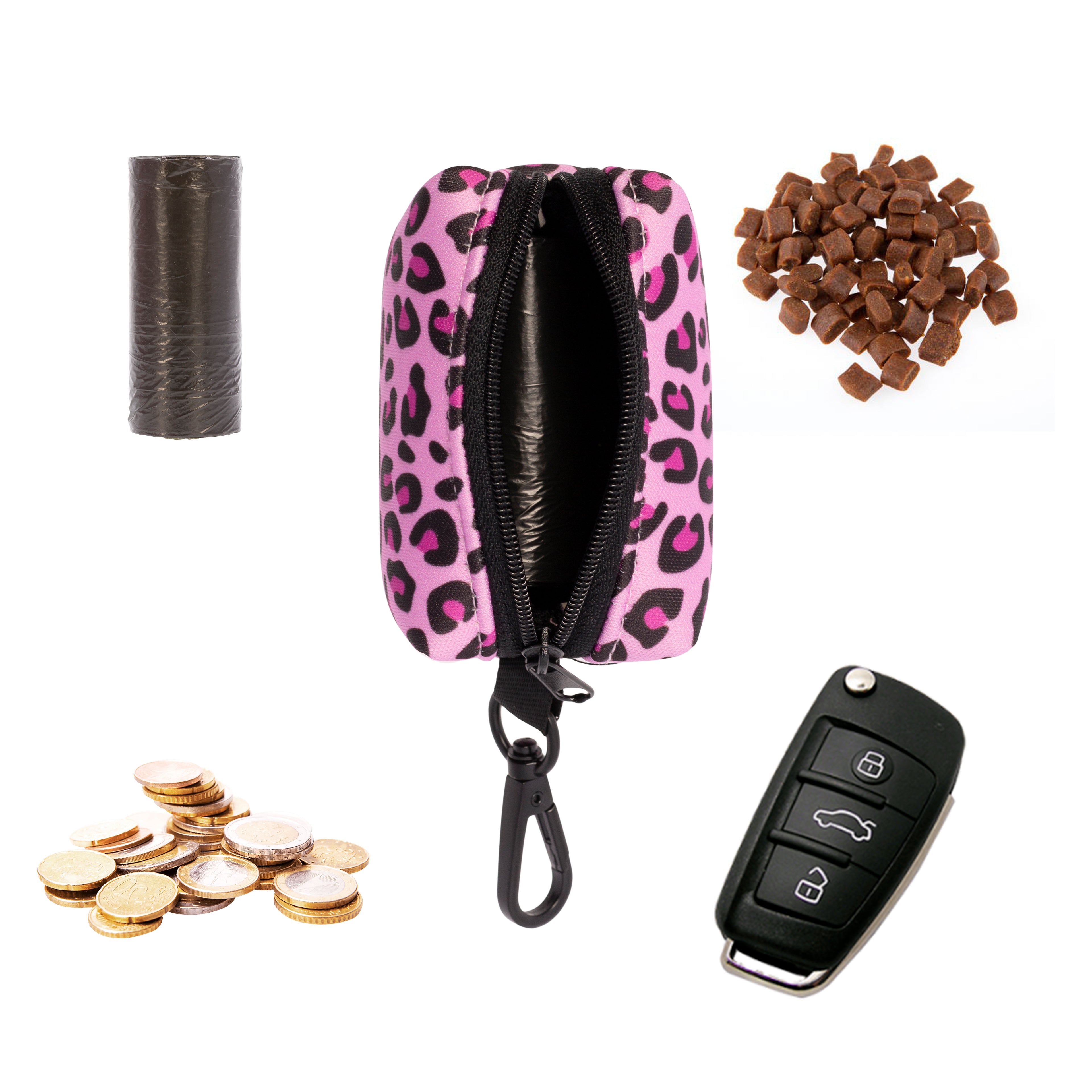 portabolsas, pink, leopard, rosado, arnes, personalizado, perros, accesorios, paseos, perro, super doggy