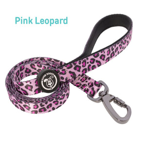 Preciosa correa para perro diseño Pink Leopard, de la marca española Super Doggy