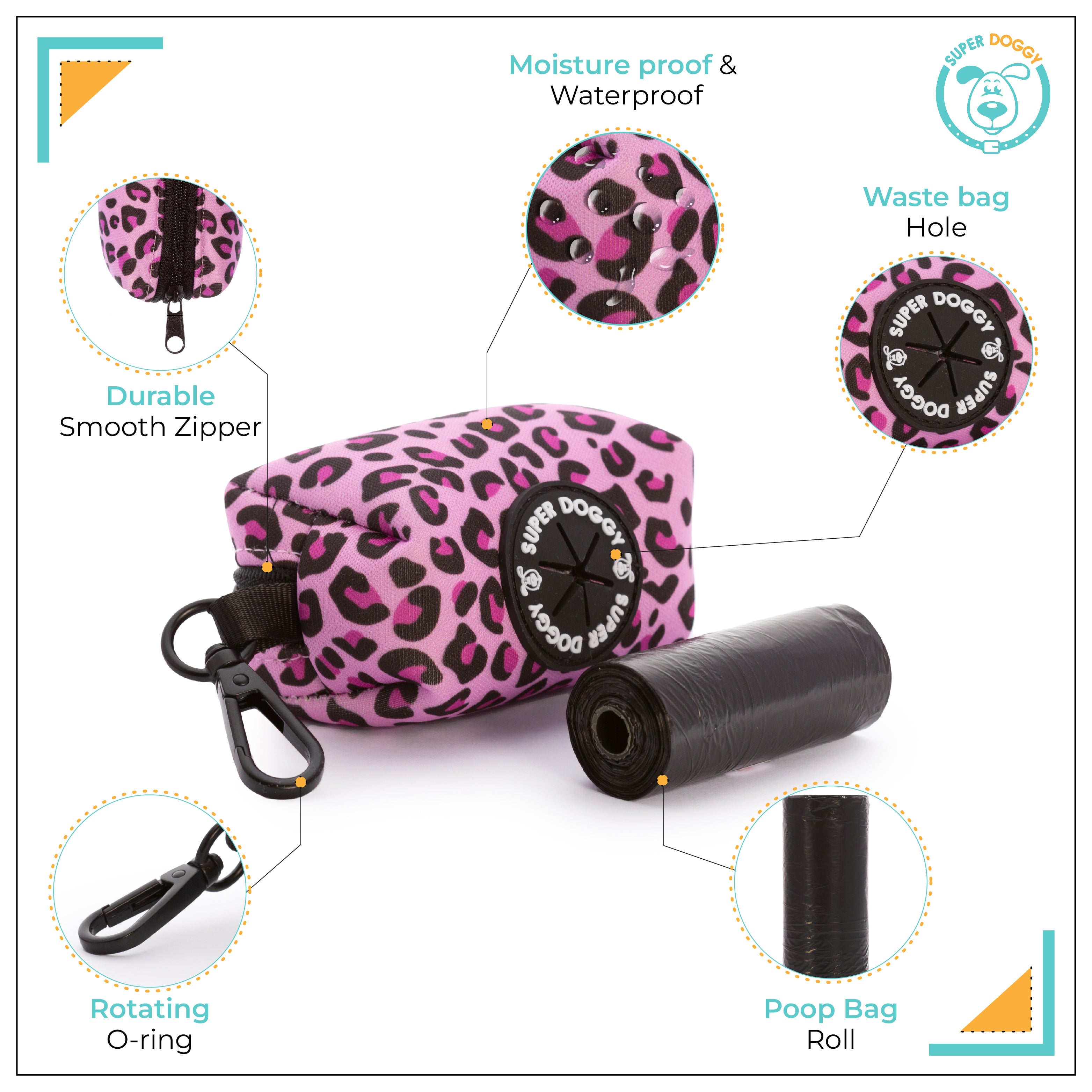 Portabolsas Pink Leopard