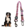 Cinturón de Seguridad para Perros con Diseños Exclusivos - Ajustable con Amortiguación Elástica. Con Diseños Únicos para Todo Tipo de Coches (50-75cm) Pink Bananas