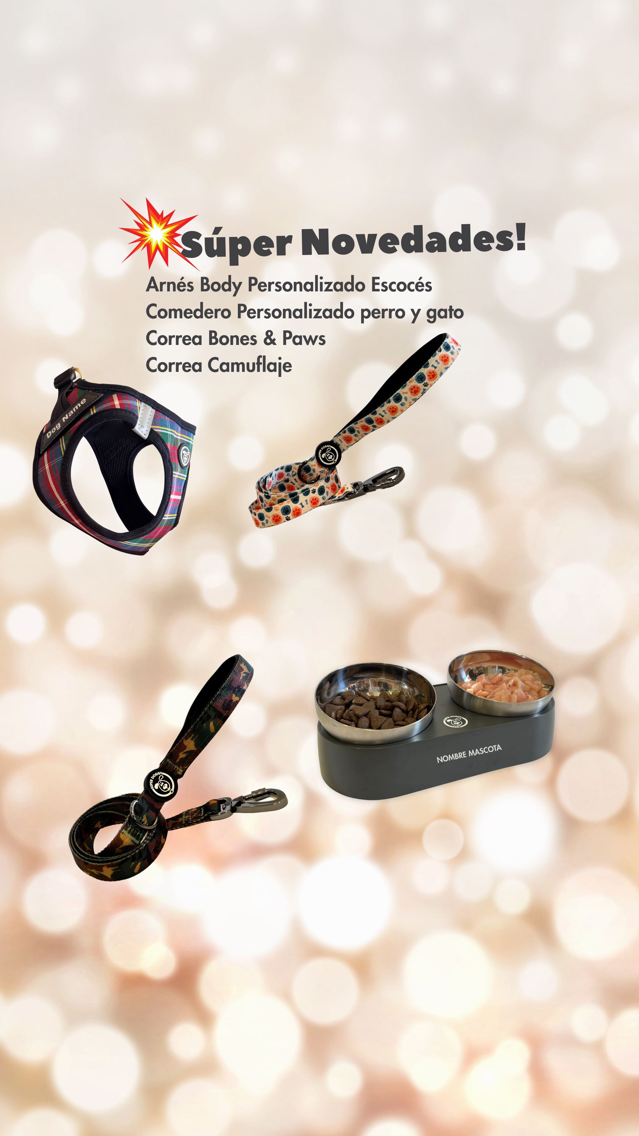 Encuentra muchas novedades en los mejores accesorios personalizados para perros en superdoggy.es