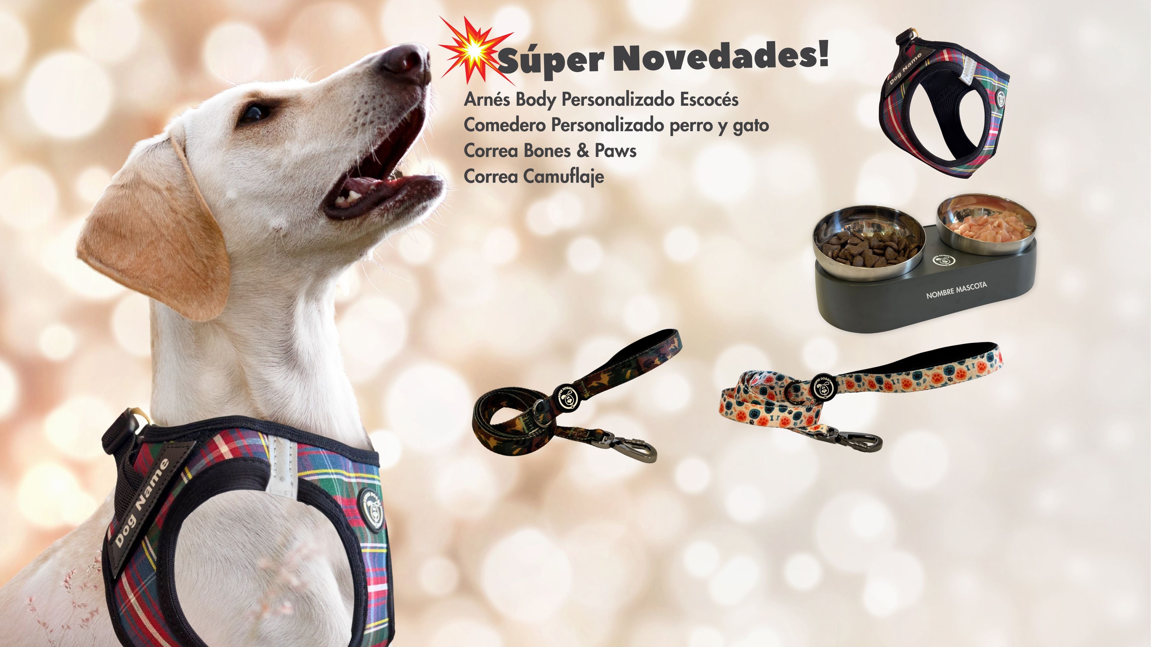 Muchas novedades en los mejores accesorios personalizados para perros los encuentras en superdoggy.es