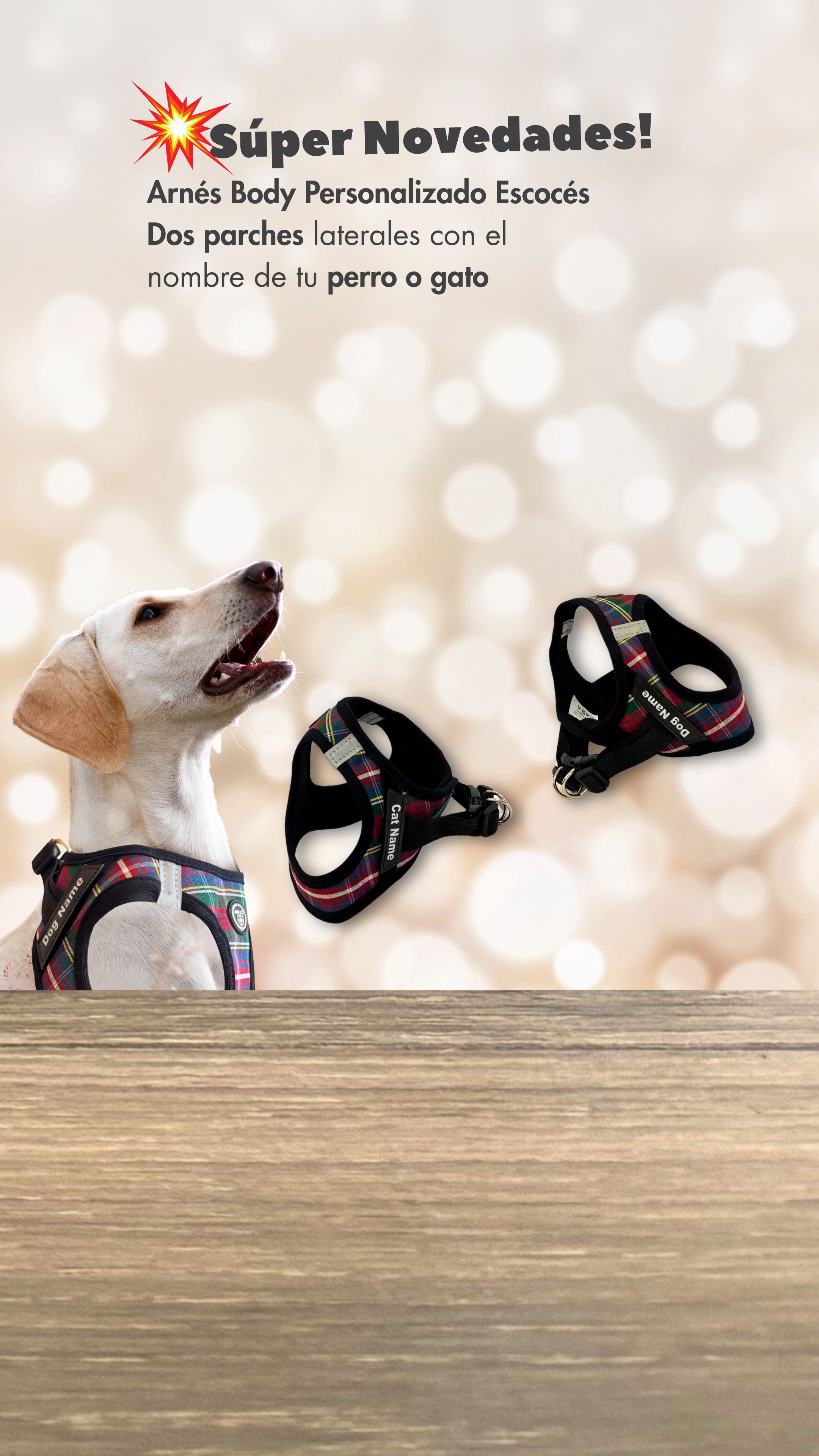 Mira esta Súper novedad en Super Doggy: arnés Boy Personalizado Escocés