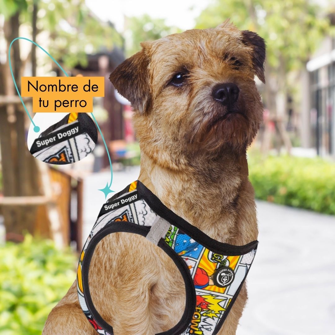arneses, body, comic, superheroes, arnes, personalizado, perros, gatos, gato, accesorios, paseos, perro, super doggy