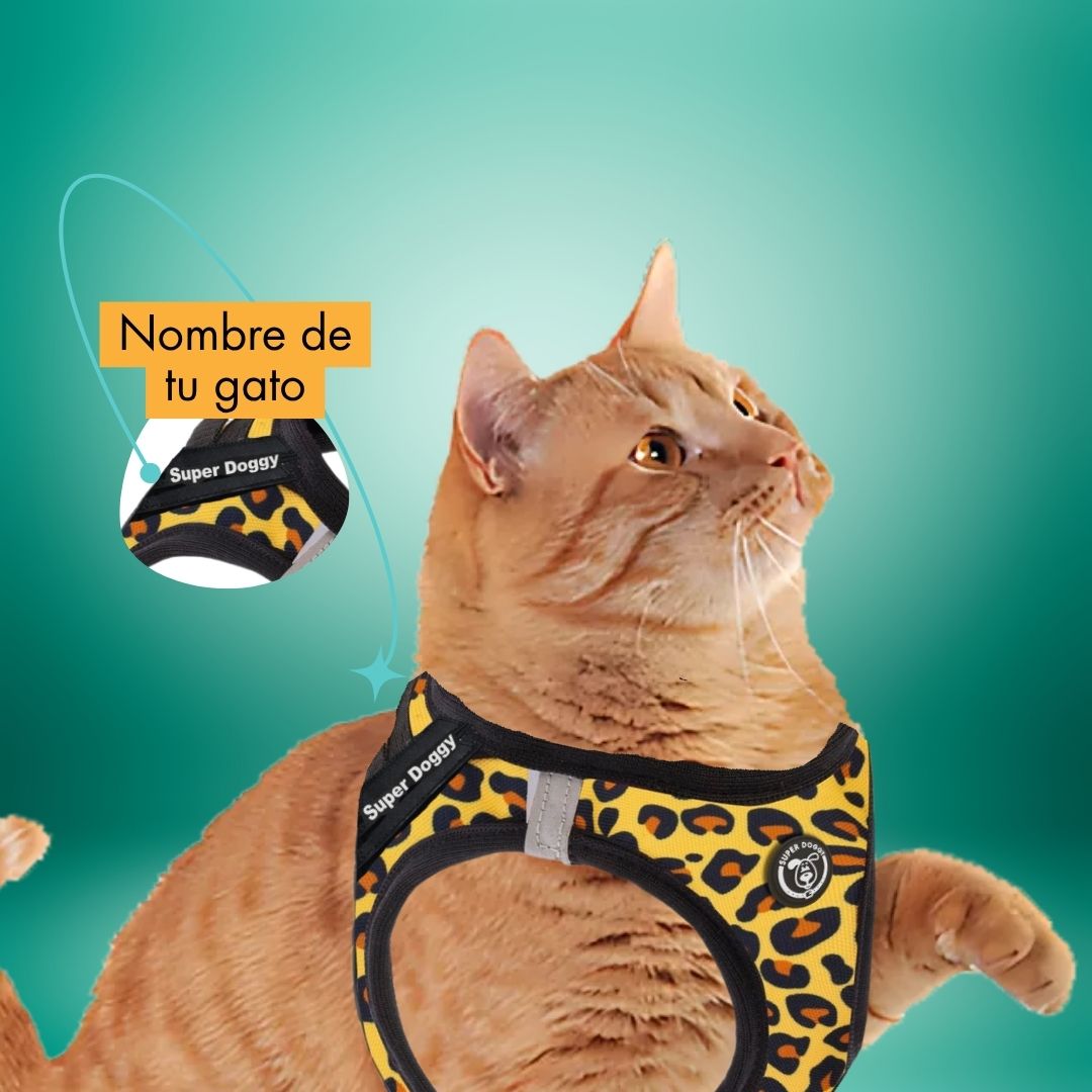 arneses, body, leopard, leopardo, arnes, personalizado, perros, gatos, gato, accesorios, paseos, perro, super doggy