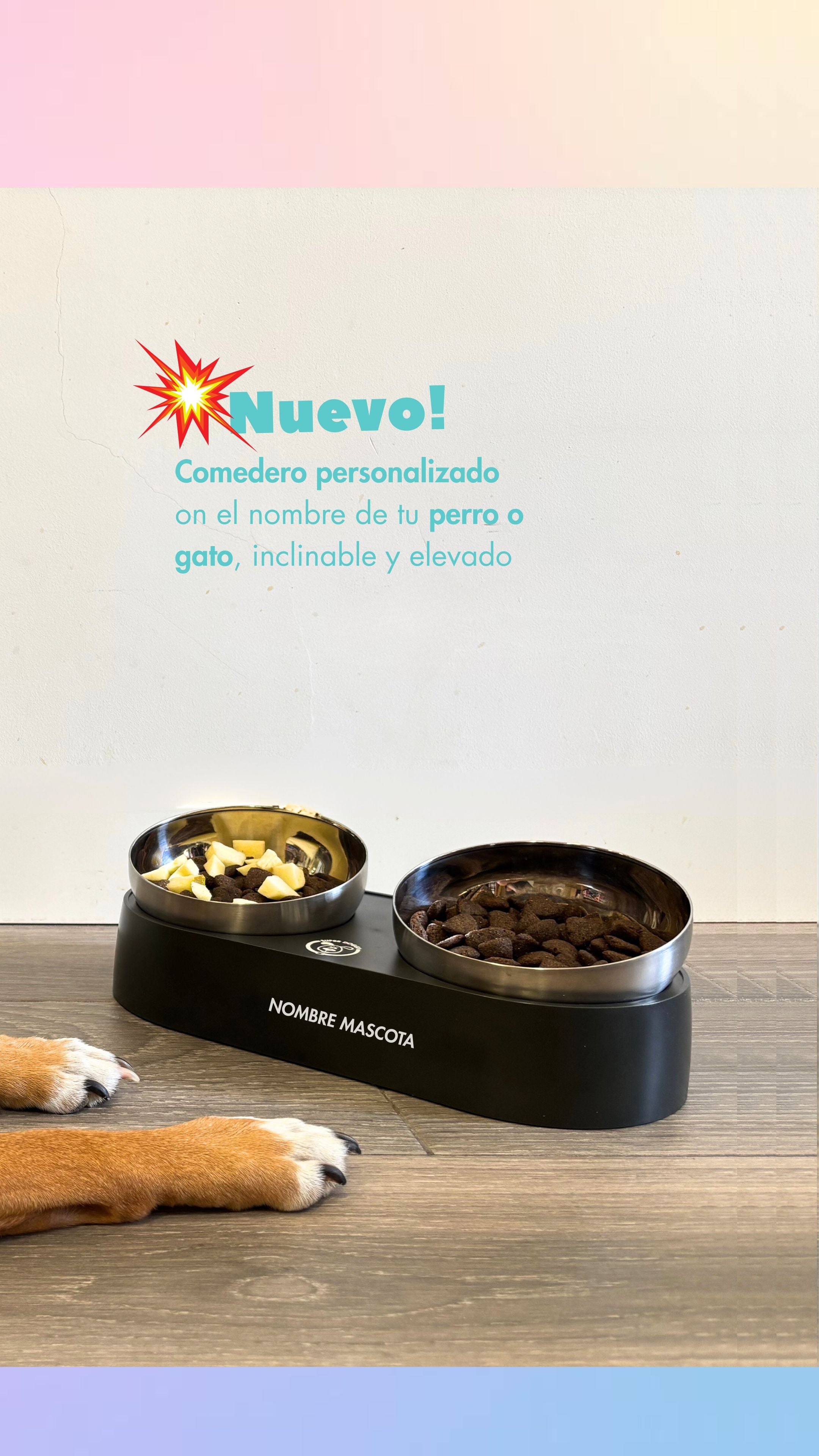 personaliza el comedero de tu perro o gato con su nombre en Super Doggy