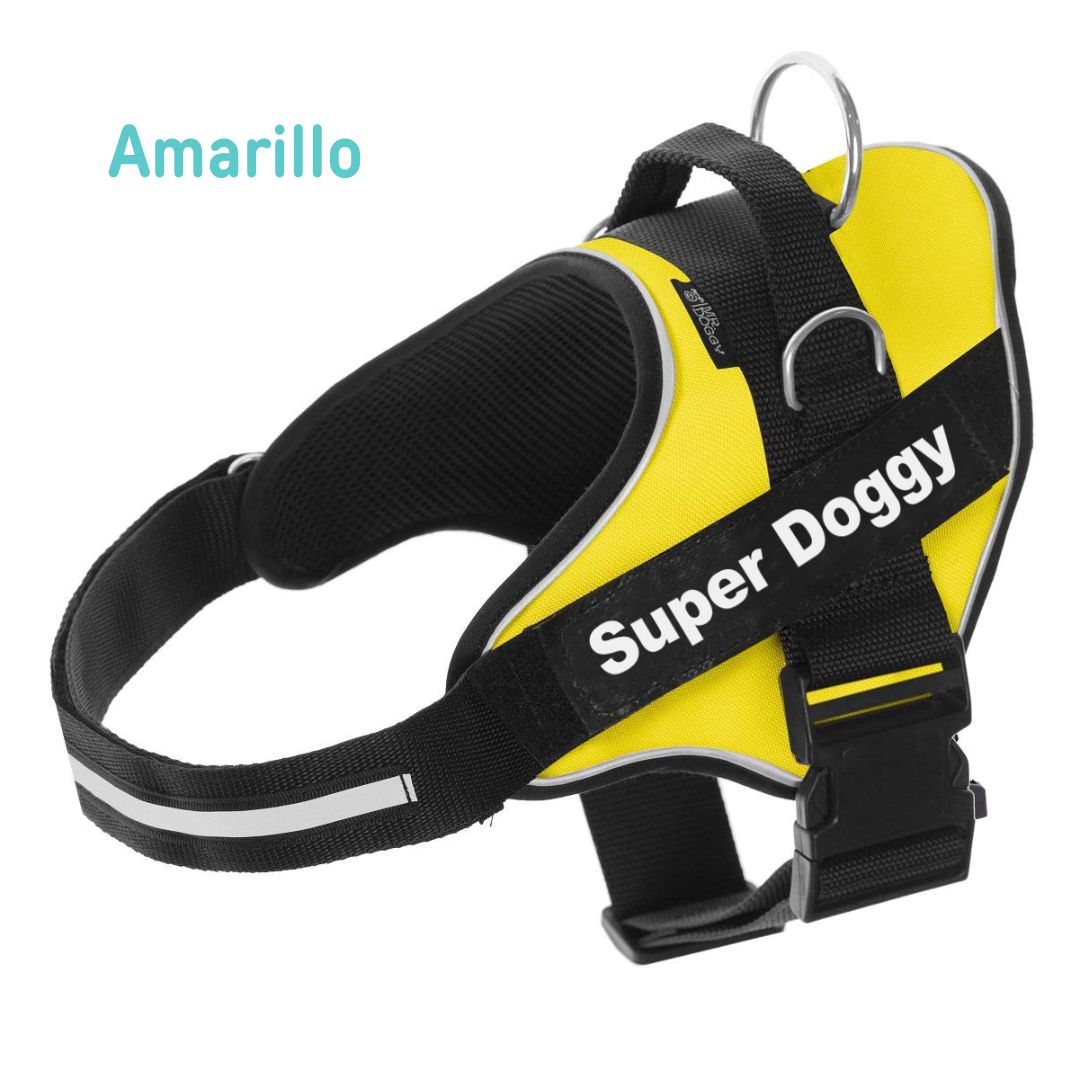 personaliza el Arnés Pro Amarillo de tu perro con su nombre