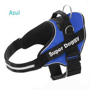 personaliza el Arnés Pro Azul de tu perro con su nombre