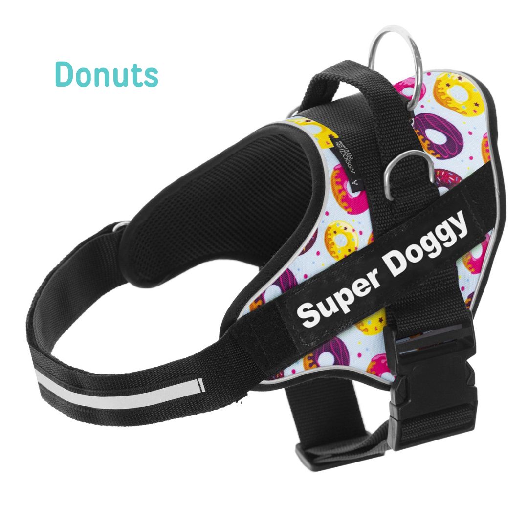 personaliza el Arnés Pro Donuts de tu perro con su nombre