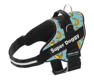 arneses, personalizados, pro, blue, bananas, arnes, personalizado, perros, gatos, gato, accesorios, paseos, perro, super doggy