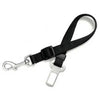 Cinturón de seguridad negro para perros, ajustable, con mosquetón y enganche para coche.
