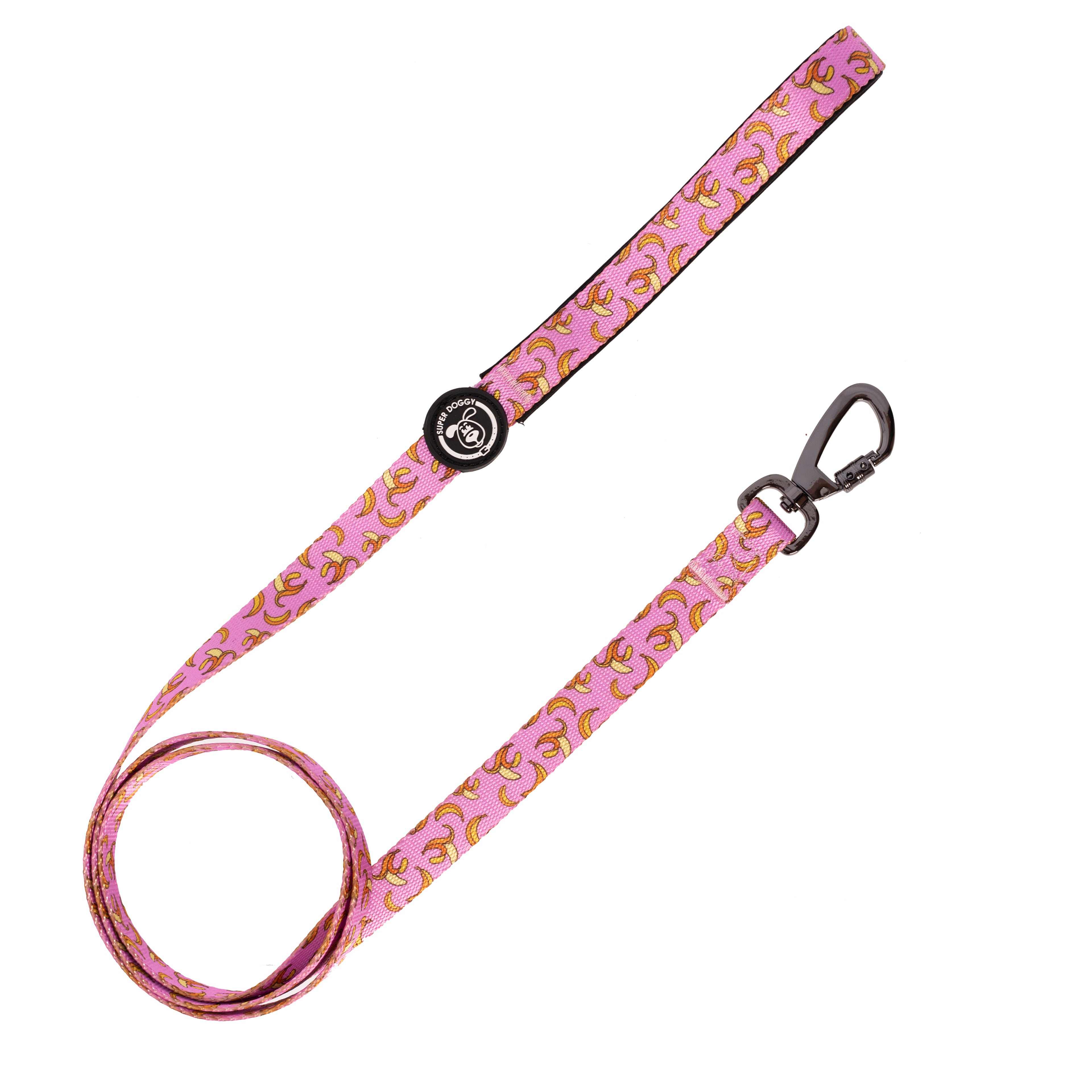 correa, pink, bananas, rosada, arnes, personalizado, perros, accesorios, paseos, perro, super doggy